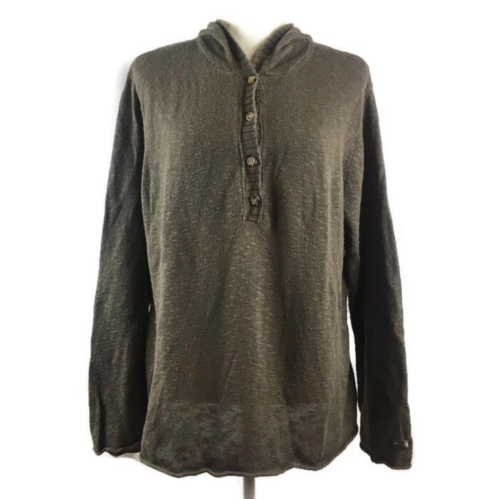 SUPER DEAL!! Columbia Sportswear Brown Hooded Pullover Sweater